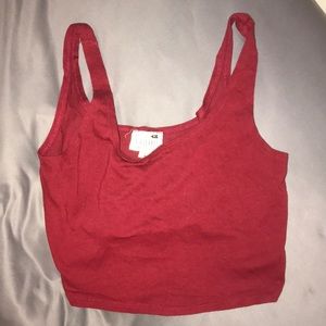 Burgundy crop top